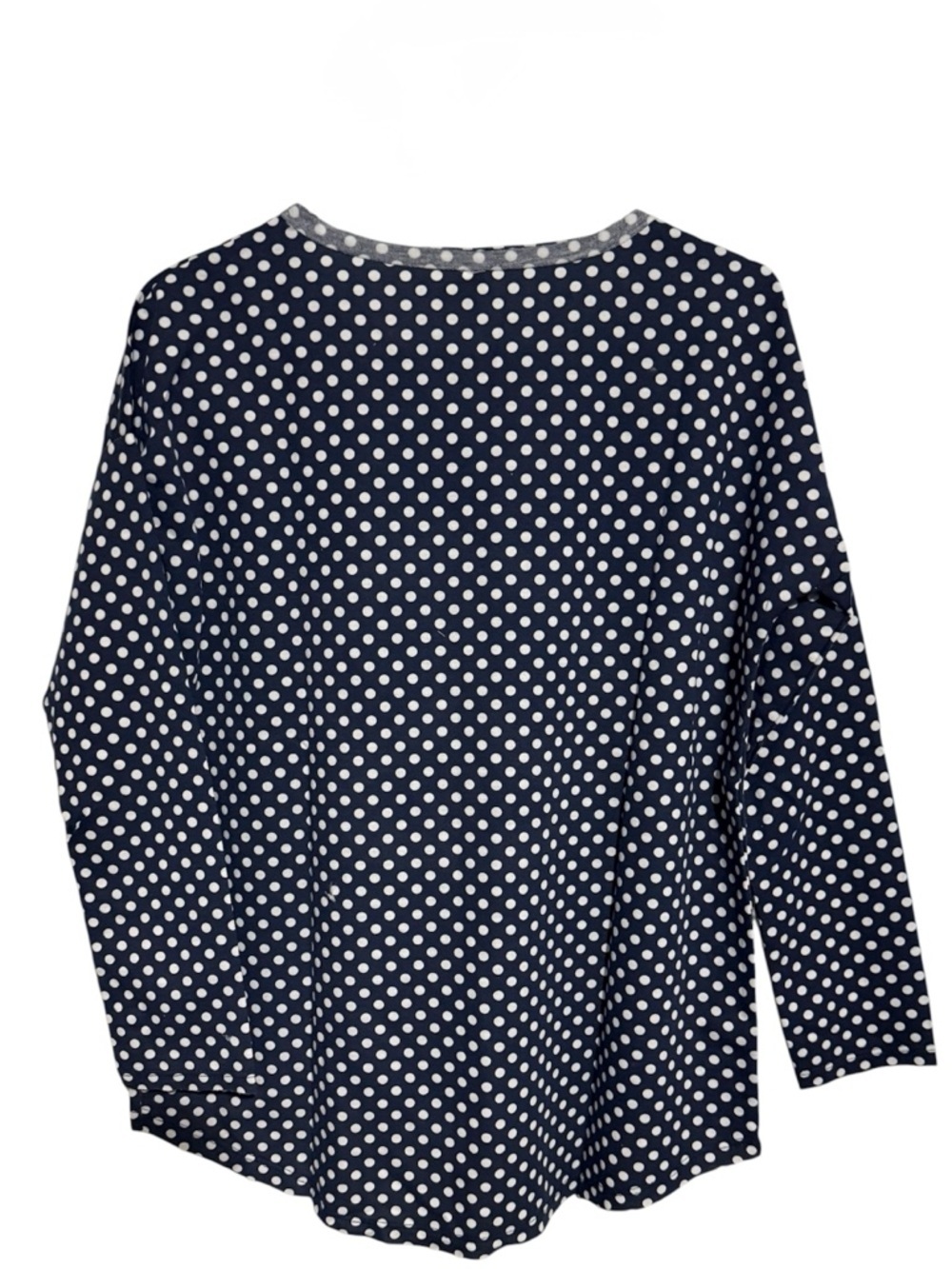 MS Mad Style Navy Polka Dot Peace Sign Top Medium - Picture 5 of 8